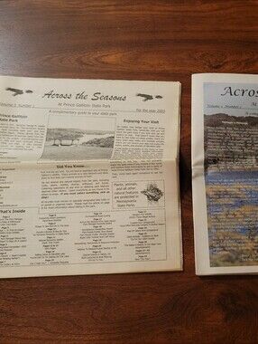 Pair of Across The Seasons Prince Gallitzin State Park Pennsylvania Newspapers